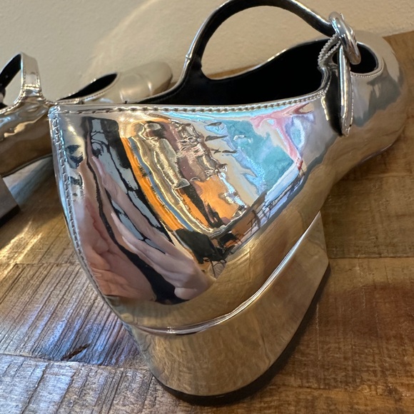 Steve Madden Sessily Mary Jane Pumps Shoes in Silver | Women’s 9 - Picture 6 of 7